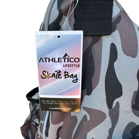 Athletico Lifestyle‎ NWT Skate Bag 16x16x10 Zipper Pockets Water Bottle Camo New - Picture 4 of 6